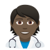 🧑🏿‍⚕️ health worker: dark skin tone display on JoyPixels